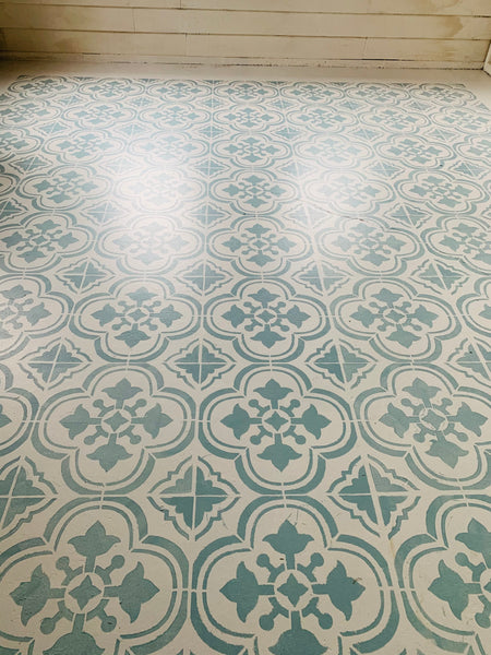 Stenciling The Floor At The Cottage