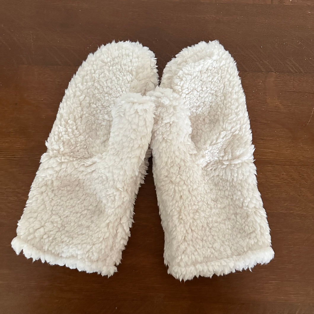 Sherpa Mittens- Cream