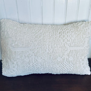 White Chenille Pillow