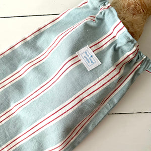 Bread Bag- Mint Blue Stripe