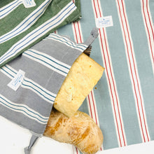 Bread Bag- Mint Blue Stripe