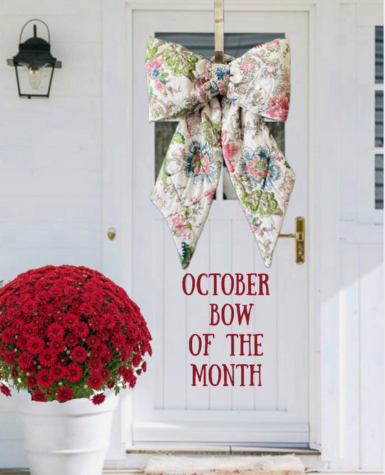 October Heirloom Bow- Waverly Floral Toile
