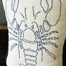 Blue Embroidered Lobster