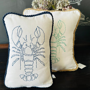 Blue Embroidered Lobster