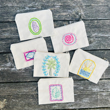 Scallop Postage Stamp Zippered Pouch