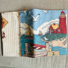 Vintage Lighthouse Fabric Notebook
