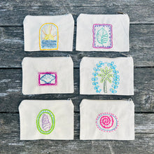 Scallop Postage Stamp Zippered Pouch
