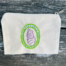 Lavender Spiral Shell  Zippered Pouch