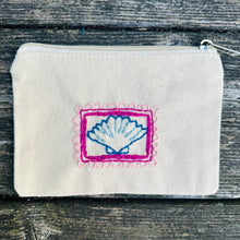 Scallop Postage Stamp Zippered Pouch