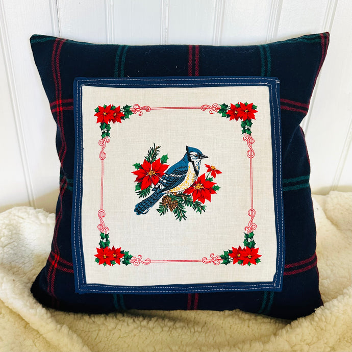 “Birds of Christmas” 1992 Fabric Pillow
