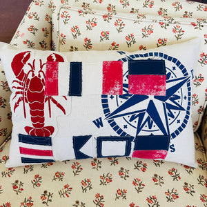 THE CAPE- Nautical Flag/Lobster and Compass Rose