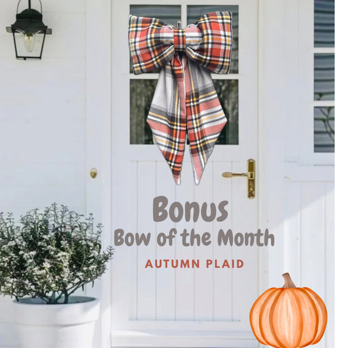 BONUS-September Heirloom Bow-Autumn  Plaid