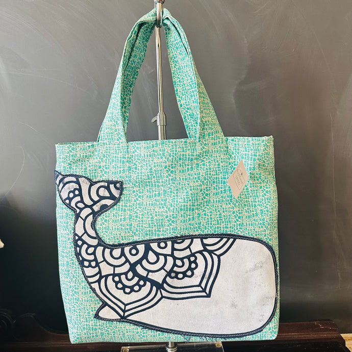 Boho Whale Beach Tote