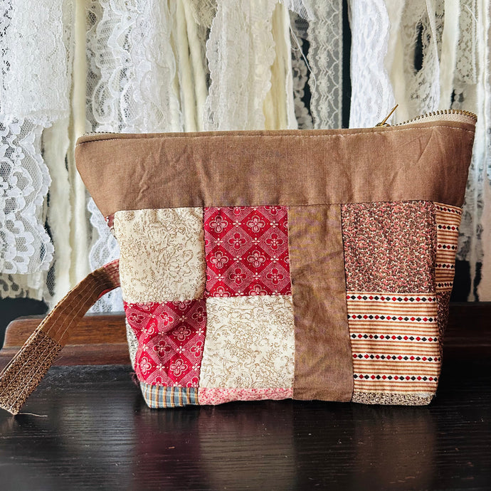 Vintage Quilt Zippered Pouch