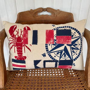 THE CAPE- Nautical Flag/Lobster and Compass Rose
