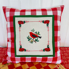 “Birds of Christmas” 1992 Fabric pillow